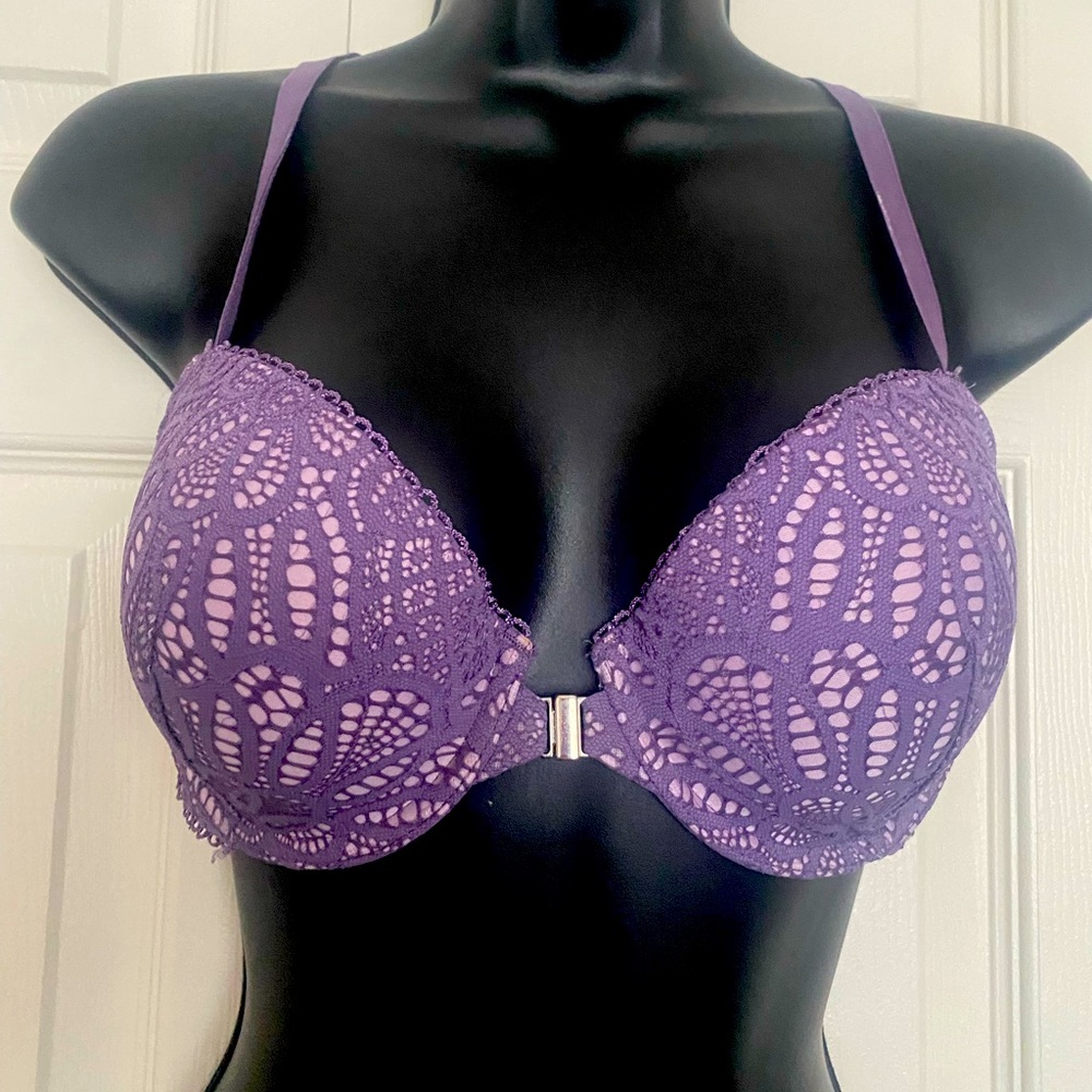 Victoria’s Secret Dream Angels  Front Clasp 34D Purple Bra